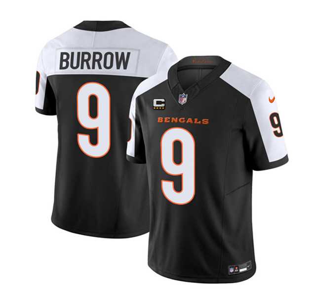 Men & Women & Youth Cincinnati Bengals #9 Joe Burrow 2023 F.U.S.E. Black White With 4-Star C Patch Vapor Untouchable Limited Football Stitched Jersey->cincinnati bengals->NFL Jersey